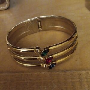 Vintage 1980's bracelet with glass stones